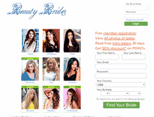 Tablet Screenshot of beauty-brides.com